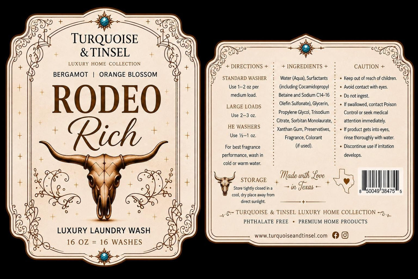 Rodeo Rich Luxury Laundry Wash - Turquoise and Tinsel-Home of Mad Gringa Hat Bar