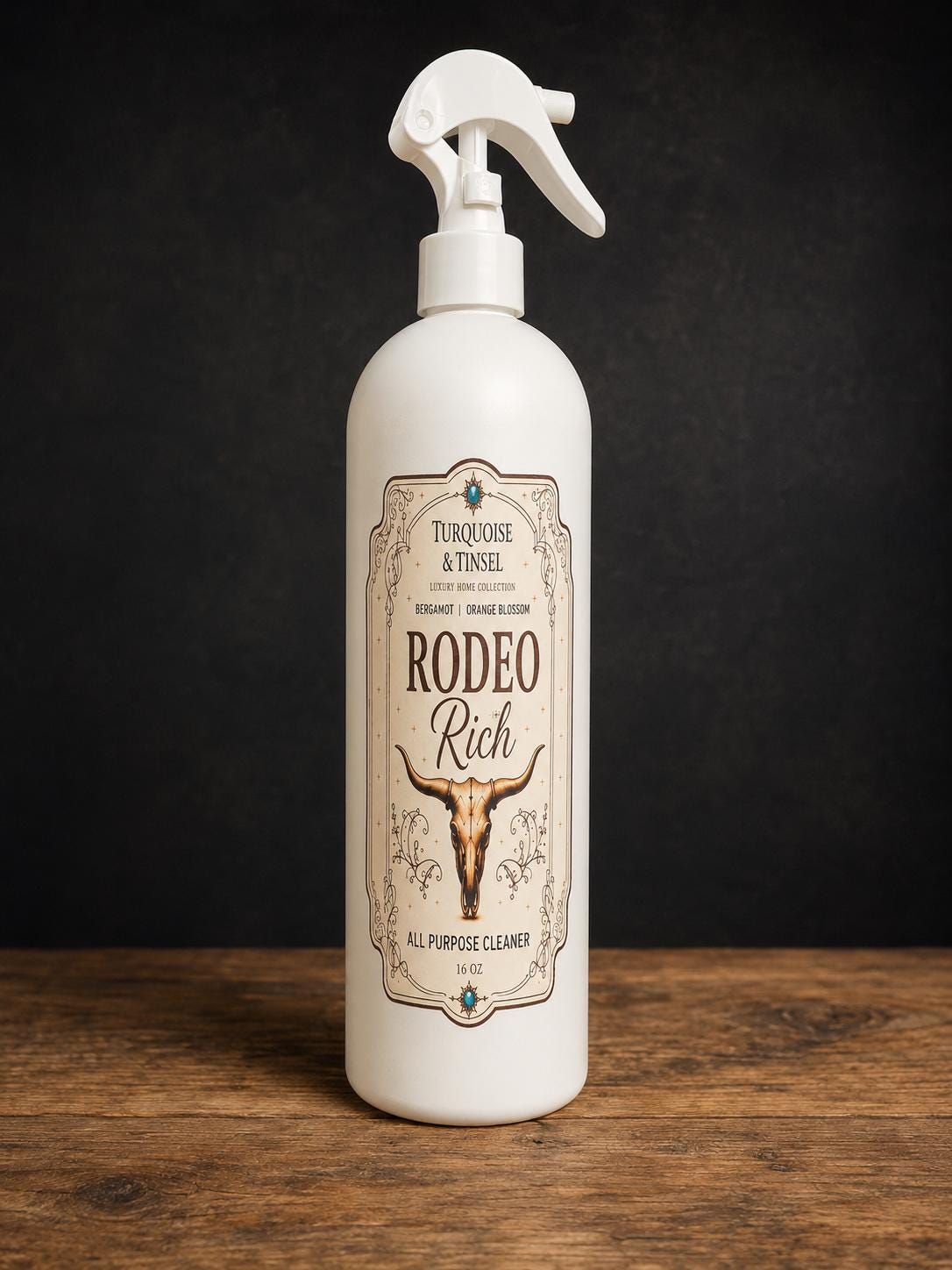 Rodeo Rich Luxury Surface Cleaner - Turquoise and Tinsel-Home of Mad Gringa Hat Bar