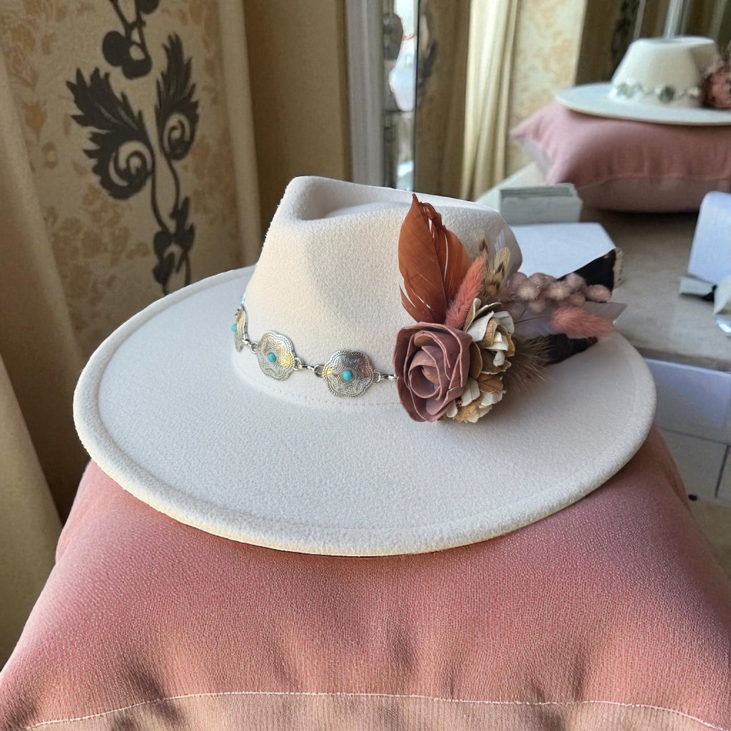 Rose All Day Hat Fascinator - Mad Gringa Hats & Boutique