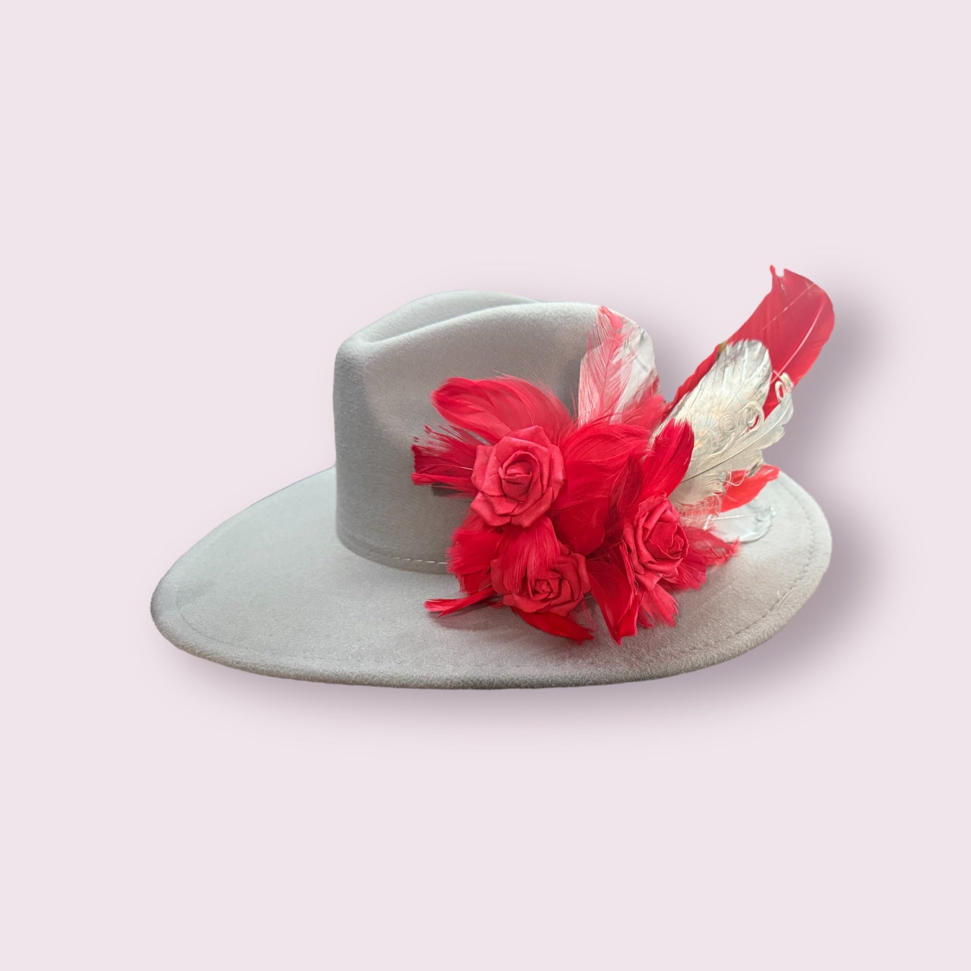 Roses Are Red Hat Fscinator - Mad Gringa Hats & Boutique