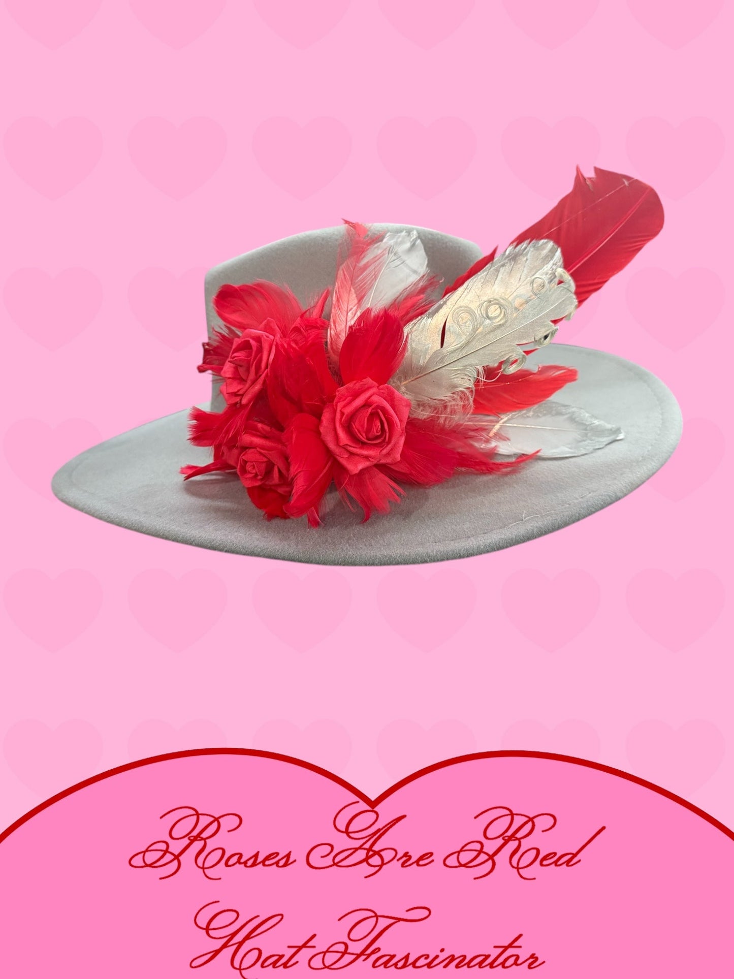 Roses Are Red Hat Fscinator - Mad Gringa Hats & Boutique