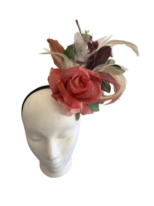 Rust and Roses Derby Headband - Mad Gringa Hats & Boutique