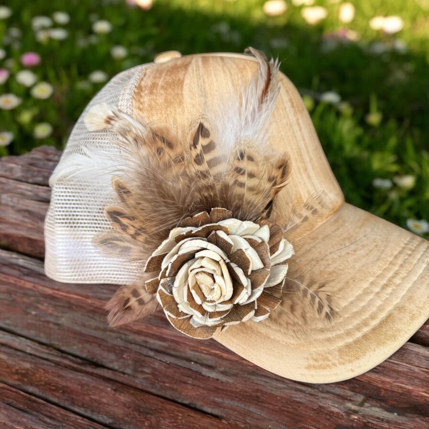 Rustic Rose Hat Pin - Turquoise and Tinsel-Home of Mad Gringa Hat Bar
