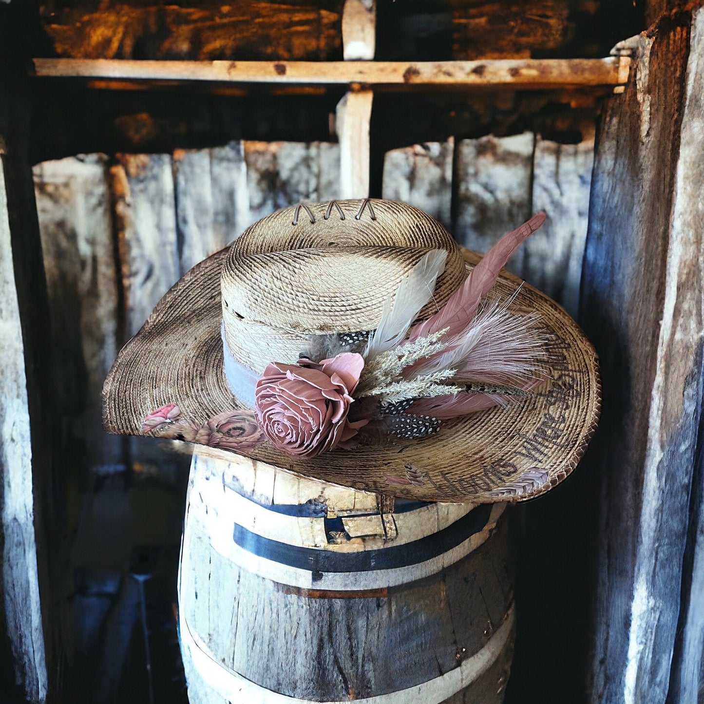 She Blooms Where She’s Planted - Turquoise and Tinsel-Home of Mad Gringa Hat Bar