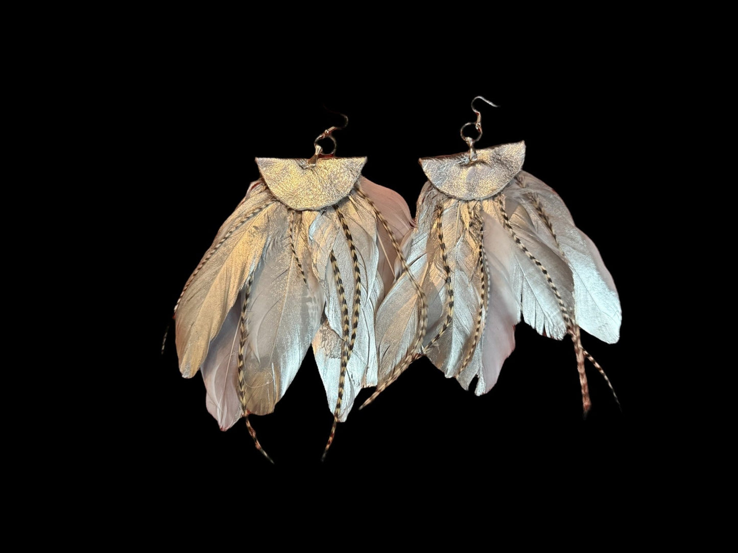 Silver Feather Earrings - Mad Gringa Hats & Boutique