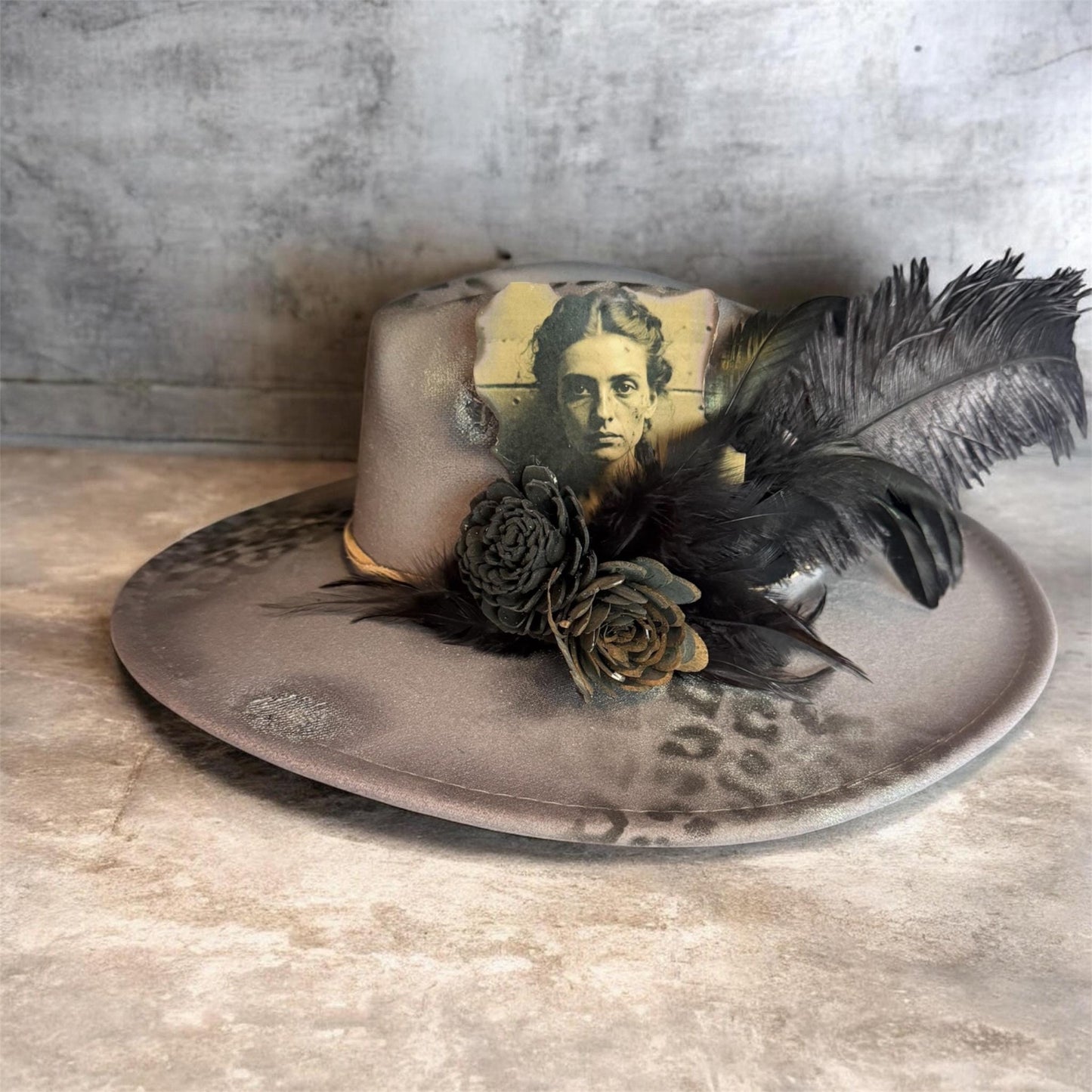 Sinister Belle Hat - Turquoise and Tinsel-Home of Mad Gringa Hat Bar