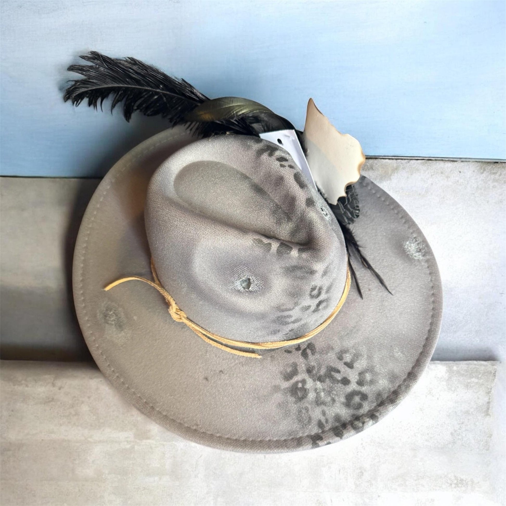 Sinister Belle Hat - Turquoise and Tinsel-Home of Mad Gringa Hat Bar