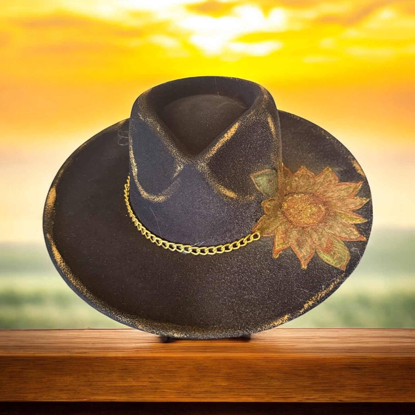 Sunflower Fever Burned Hat - Mad Gringa Hats & Boutique
