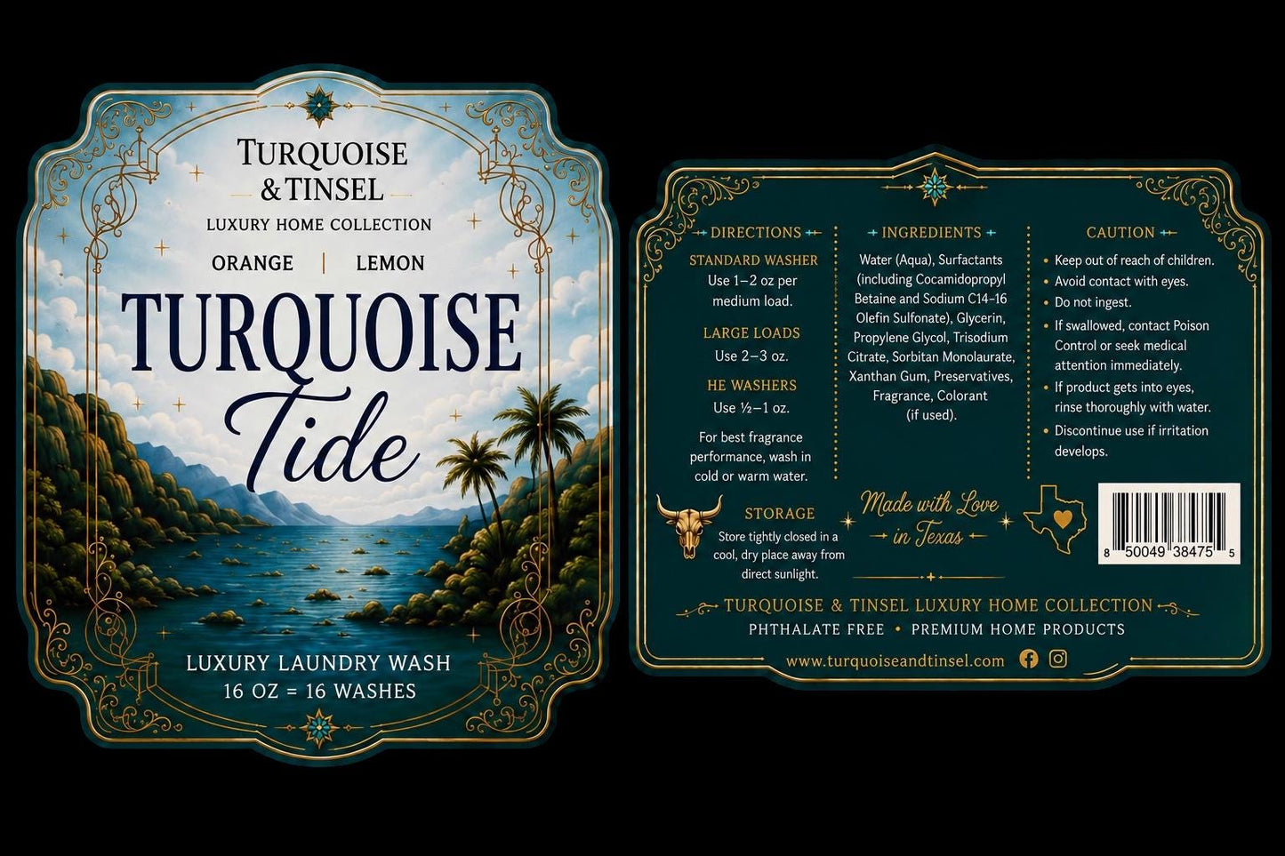 Turquoise Tide Luxury Laundry Wash - Turquoise and Tinsel-Home of Mad Gringa Hat Bar