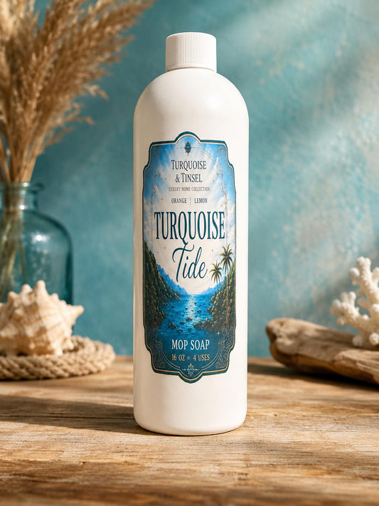 Turquoise Tide Mop Soap - Turquoise and Tinsel-Home of Mad Gringa Hat Bar