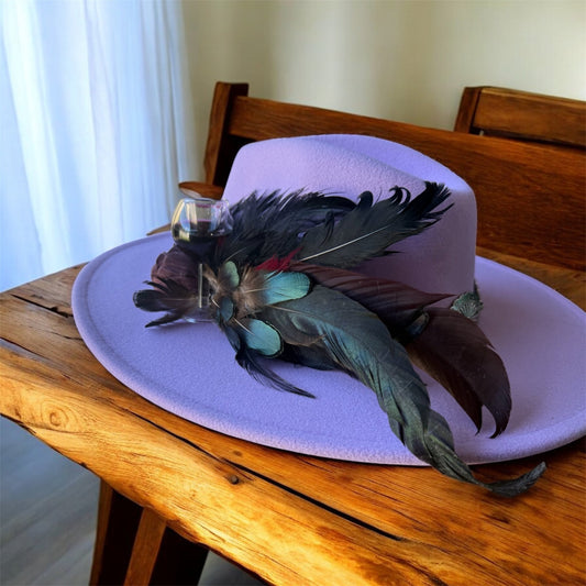 You Had Me At Merlot Hat Fascinator - Mad Gringa Hats & Boutique